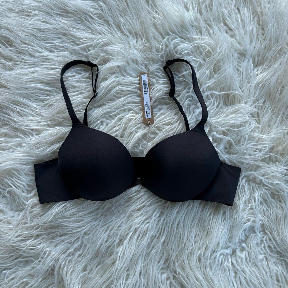 Skims Ultimate Push up Plunge Bra Onyx Size 36A